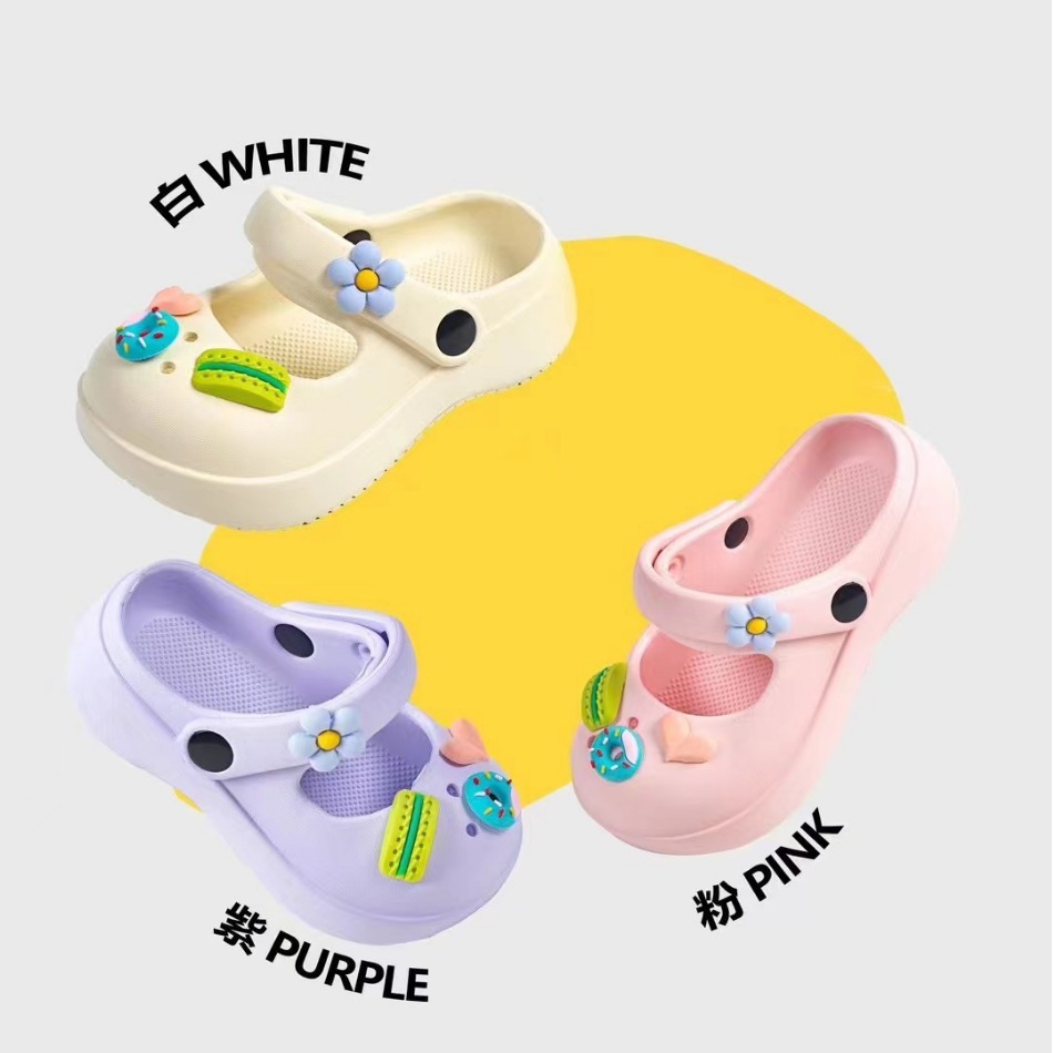 Cute Princess Girls EVA Hole Shoes Summer New Princess Mary Jane Indoor Soft Sole Outer Wear Sandals Wholesale