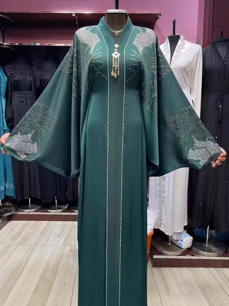 Plus Size Women's Dress New Style Robe Ladies Long Dress Long Autumn Women's Skirt Clothing Apparel Autumn and Winter Abaya