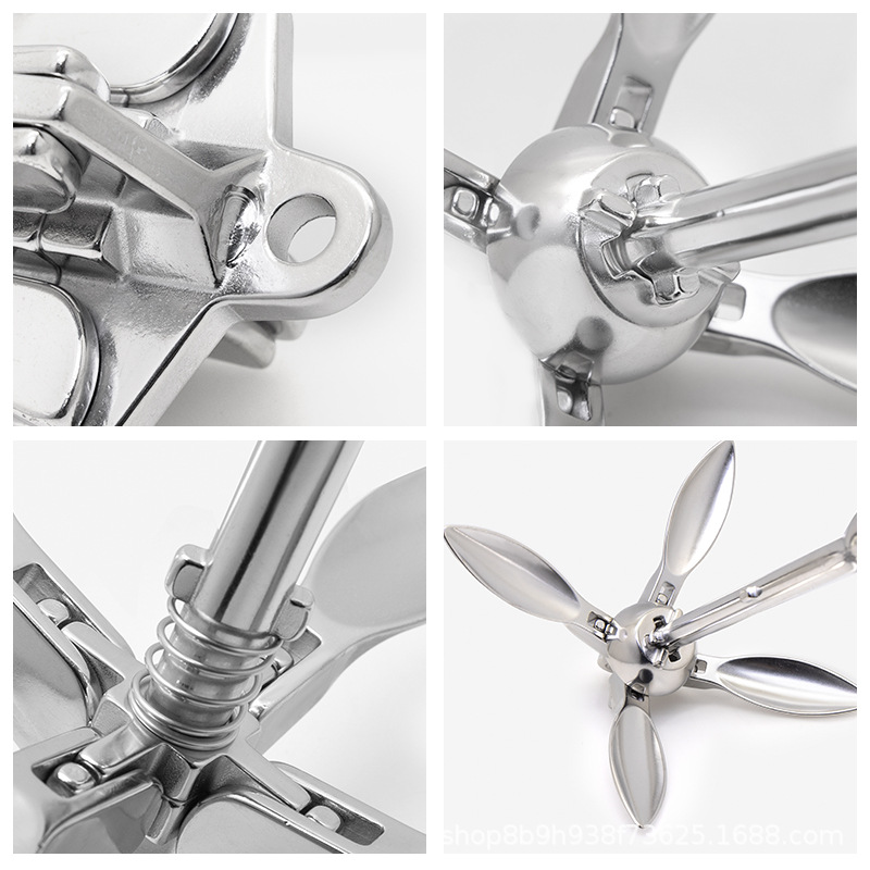 Marine Folding Boat Anchor Speedboat Assault Boat Special Fixed Carbon Steel Iron Anchor Inflatable Fishing Boat Hard Boat Accessories