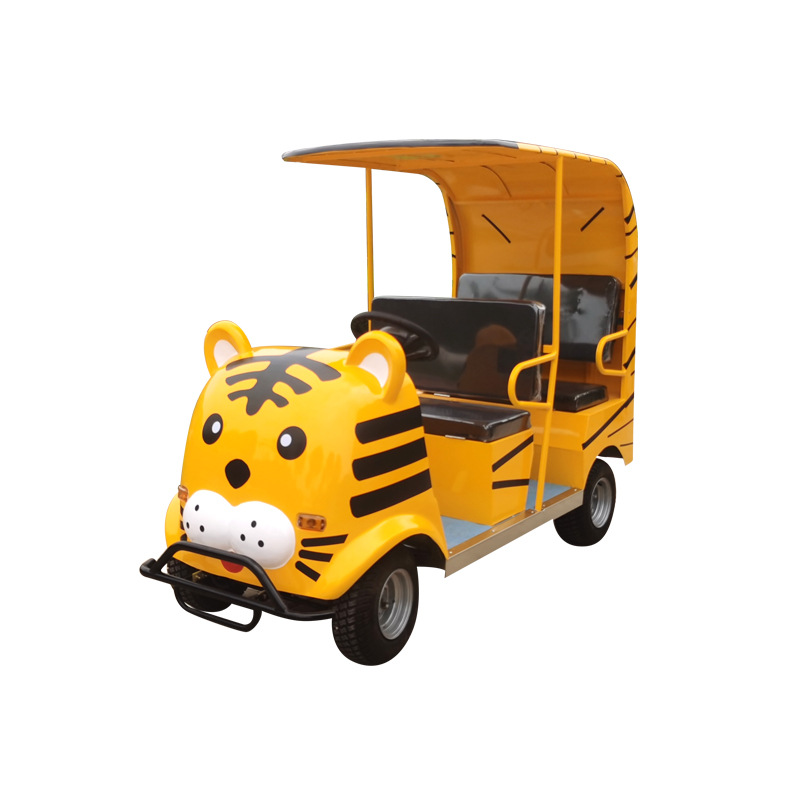 4-seat electric sightseeing car scenic spot sightseeing car park amusement park cartoon tiger electric sightseeing car