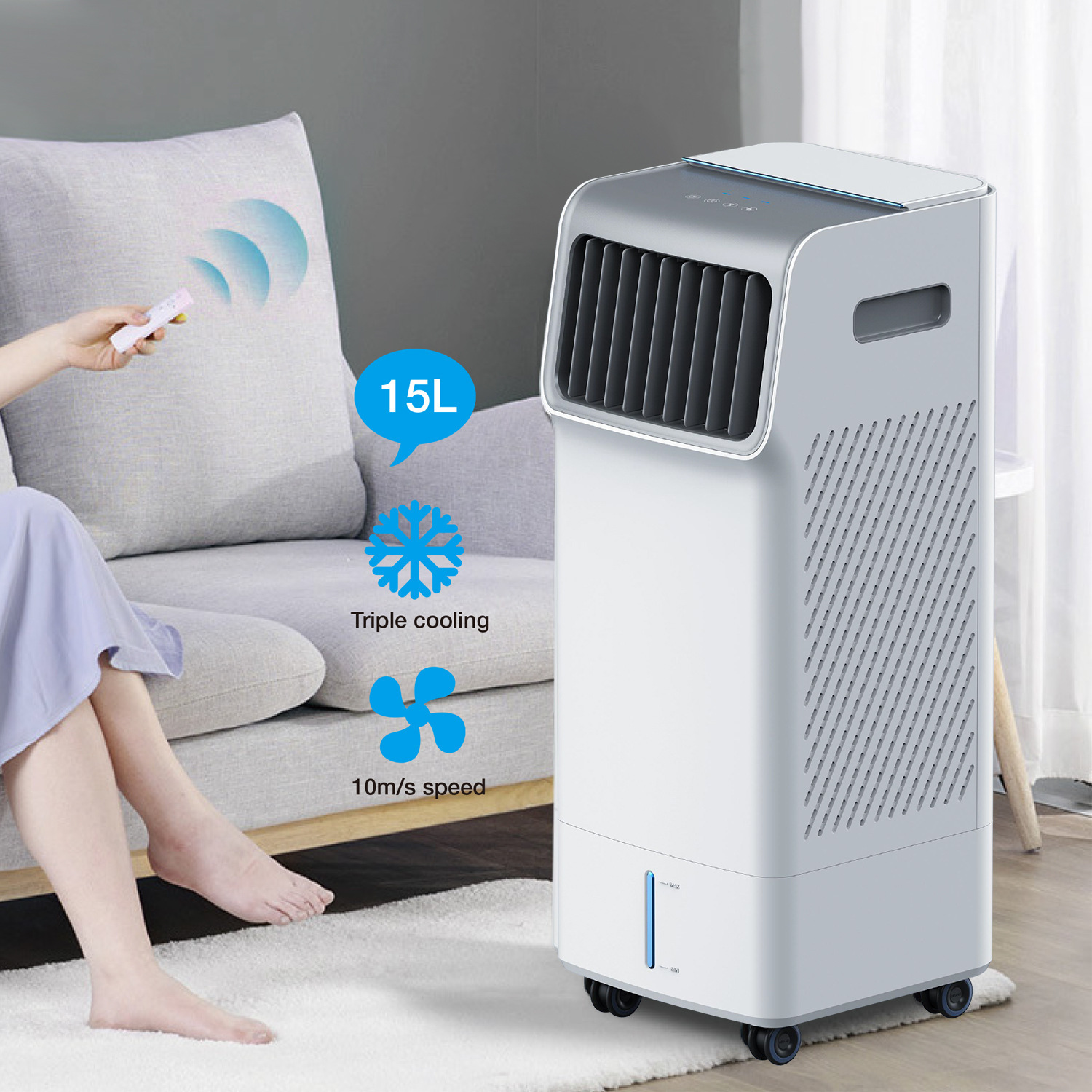 Домашний вентилятор для кондиционирования, малый электрический вентилятор, мобильный водяной кондиционер