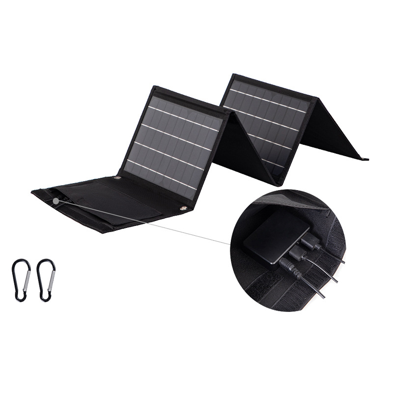 Solar Charging Panel Foldable Portable 30W Monocrystalline Silicon Solar Panel Solar Charger Mobile Power Supply