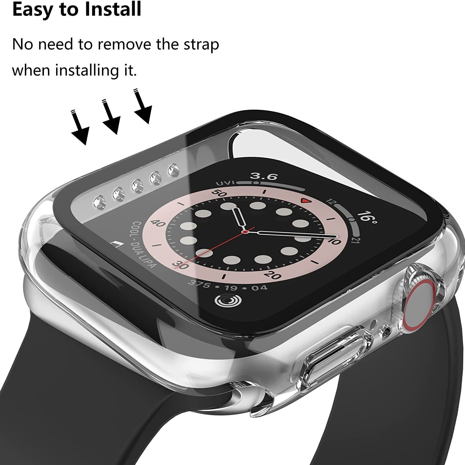 Suitable for Iwatch6/7 Protective Case, Apple 7 Watch Protective Case, Watch Case and Film Integrated High-Transparency Tempered Film