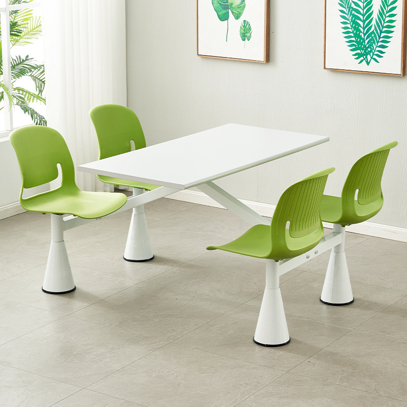 Комбинированный стол и стулья для столовой, соединенные, для школьной столовой, зоны персонала, ресторана, на 4 персоны, водонепроницаемый