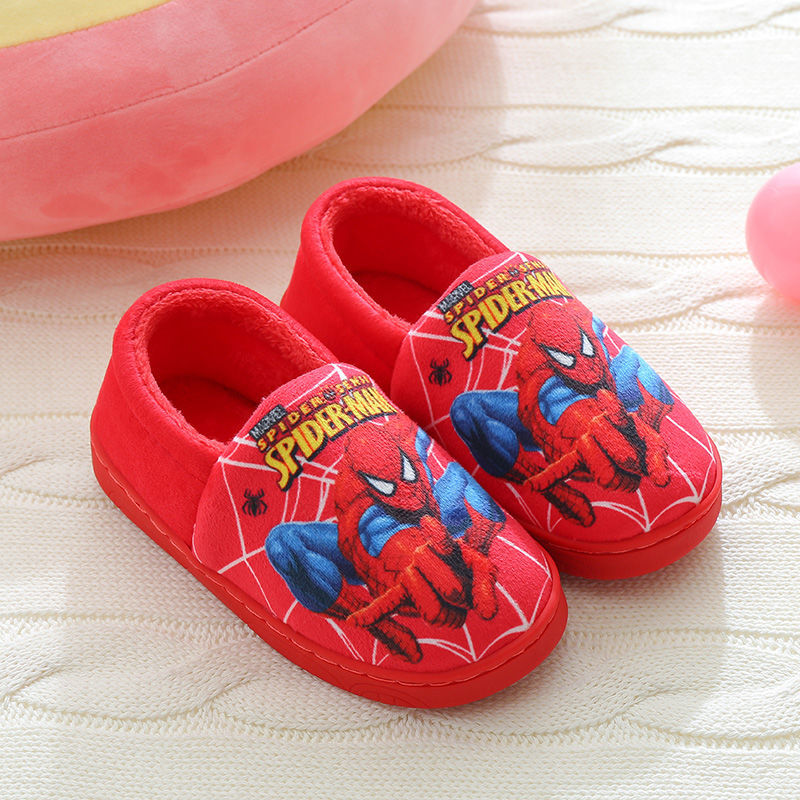 Children's bag heel cotton shoes winter cartoon non-slip warm children's home indoor boys and girls cotton slippers tide
