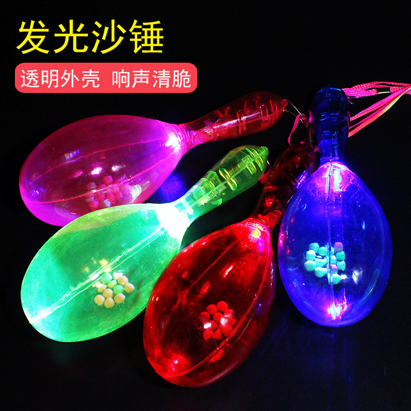 Luminous Sand Hammer Led Luminous Sand Hammer Concert Cheering Props Ktv Toy Flash Sand Hammer Manufacturer Wholesale