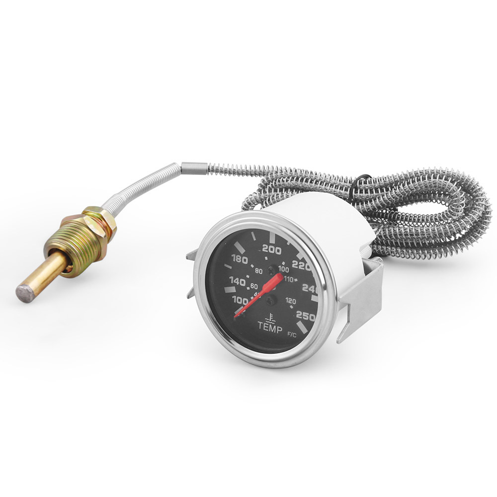 Car modification 2 inch 52mm mechanical water temperature gauge 40-120 ℃/100-250℉ 12V NPT 1/2