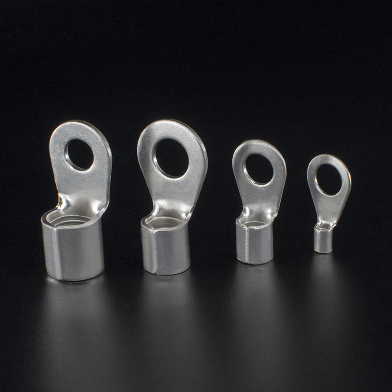 CJH Copper Welding Port Silver-plated OT50-6/8/10/12/16 End Cold-pressed Round Bare Terminal Block Copper Nose