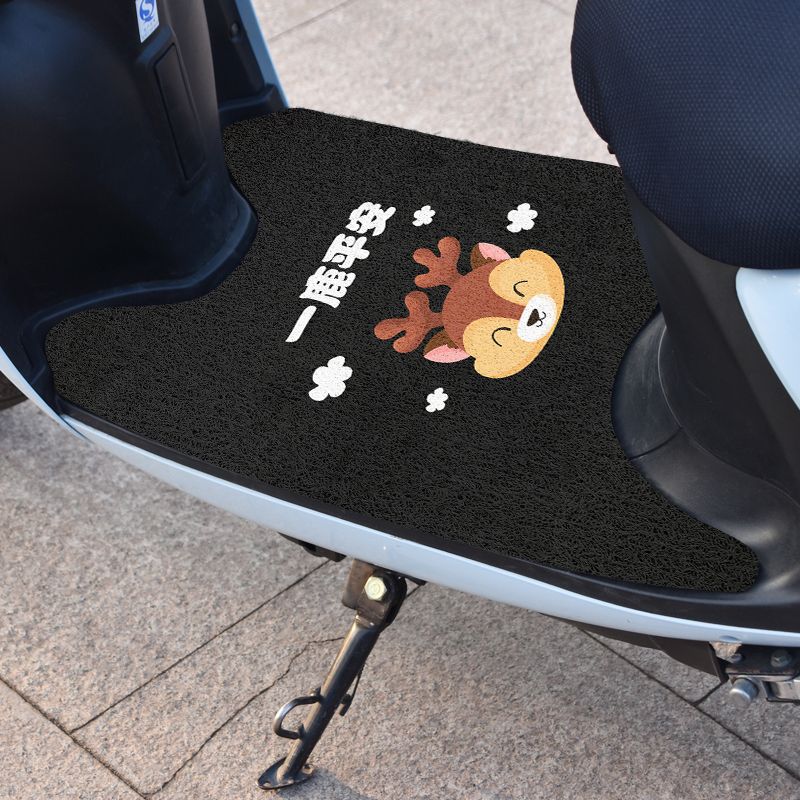Коврик для ног в мультяшном стиле для электромобиля, грязеотталкивающая подушка, легко ухаживать, ПВХ, с проволочной петлей, коврик для удаления грязи и пыли, противоскользящий коврик