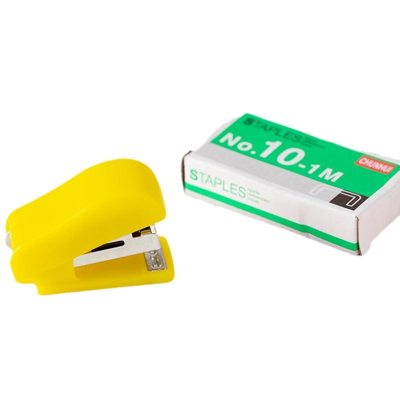 Portable Simple New Mini Small Stapler Student Cartoon 10 Needle Labor-saving Set Stapler 2004