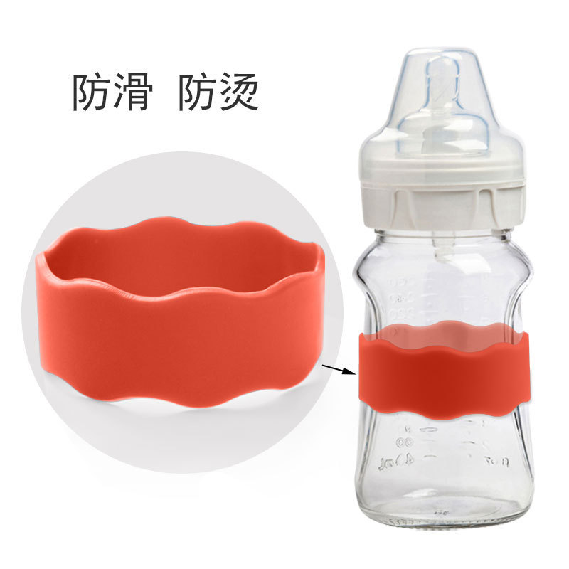 Amazon maternal and child supplies feeding bottle cup cover food grade silicone feeding bottle anti-insulation cover hollow feeding bottle water cup cover