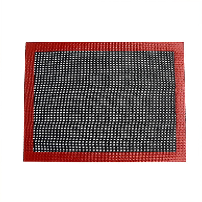 Factory hot selling breathable thick high temperature resistant non-stick Teflon barbecue grid baking pan mat silicone baking mat