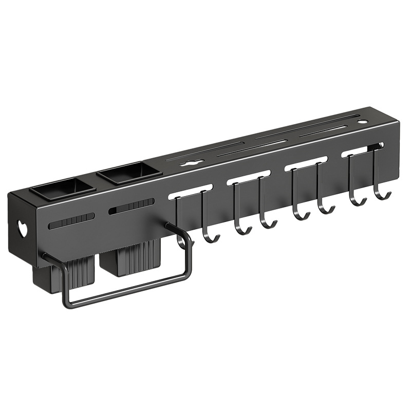 Carbon Steel Knife Holder Wall-Mounted Chopstick Barrel Knife Multi-Functional Storage Rack Kitchen Punch-Free Wall Hanging Rack Factory Direct Sale