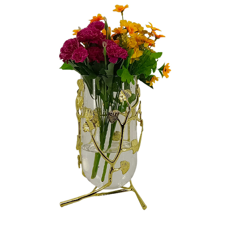 Light Luxury Artificial Dry Flower Art Living Room Flower Arranging Dining Table TV Cabinet Modern Home Soft Decorations American Style Vase Ornaments