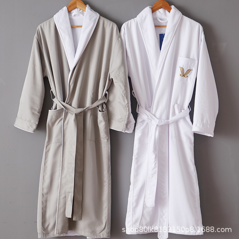 Халат пятизвездочного отеля, вафельный, для мужчин и женщин, длинный, двойной слой, для салонов красоты