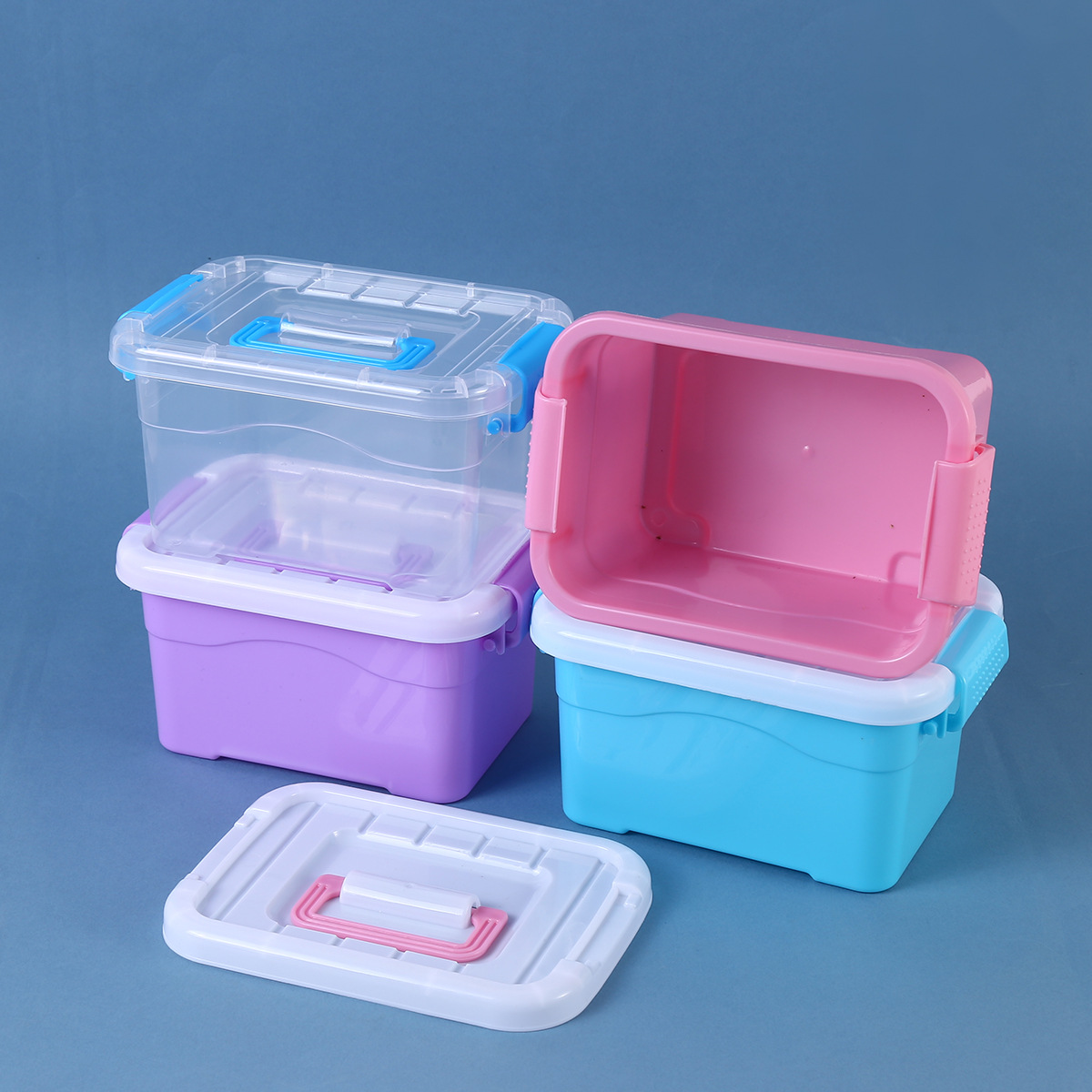 Multi-specification transparent plastic storage box laundry beads children's toys Lego storage box stationery puzzle storage box