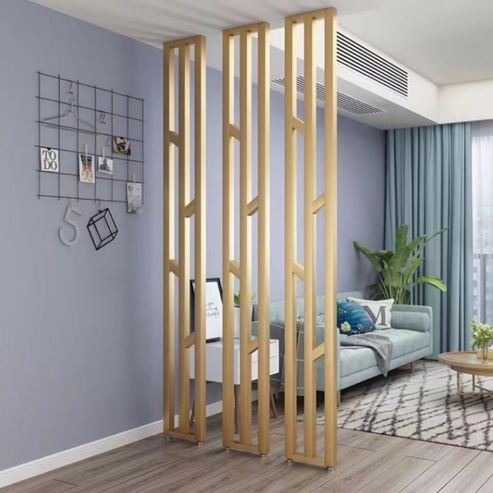 ✅ Screen Partition Living Room Modern Minimalist Entrance Door Blocking Office Custom Iron Column Vertical Strip Fence