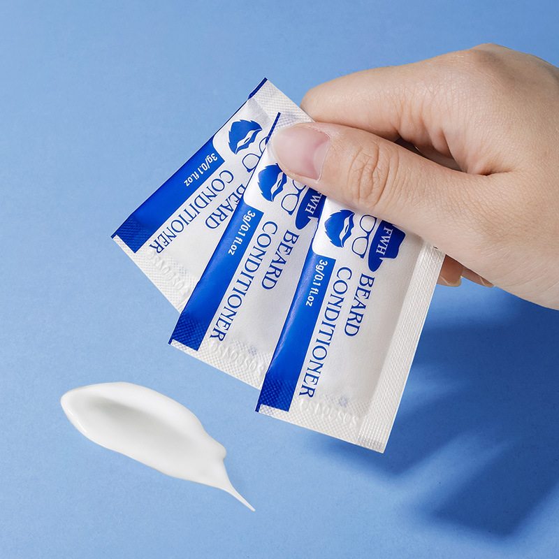 Cross-Border Disposable Beard Cream 3g Beard Lotion Portable Disposable Bag Packaging Beard Beard Care Cream Ready for Sale