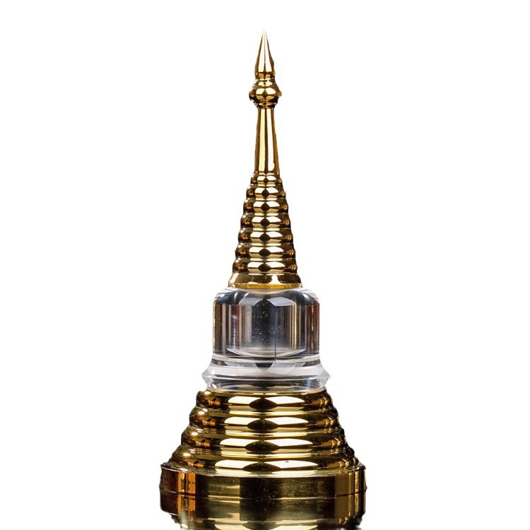 A-Type Gold-Plated Relic Pagoda Acrylic Vase Pagoda Crystal Pagoda Bodhi Pagoda Buddhist Hall Transparent Relic Auspicious Clouds