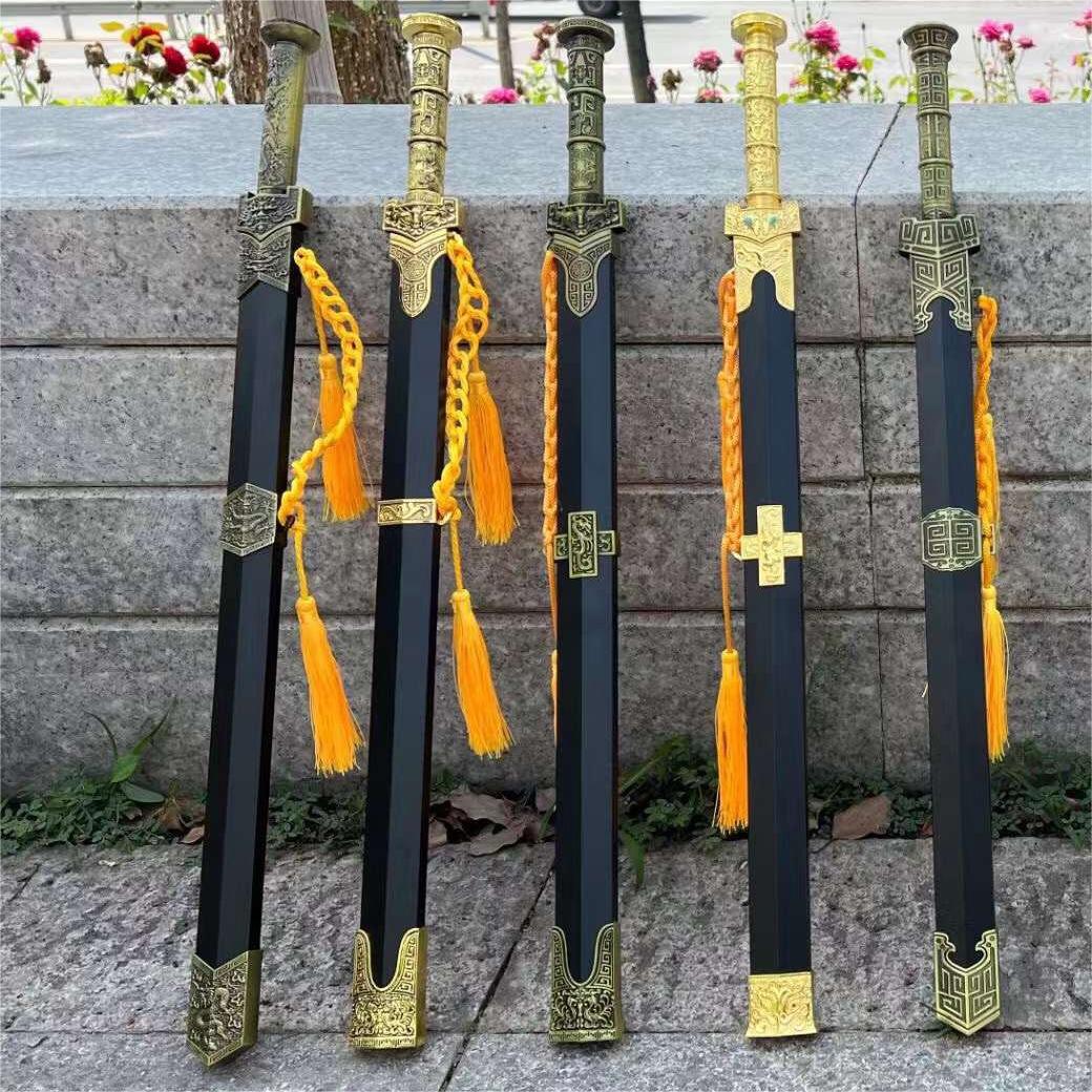 A variety of classical Chinese sword metal weapons interior decoration ornaments antique sword unbladed tourism commemorative gifts