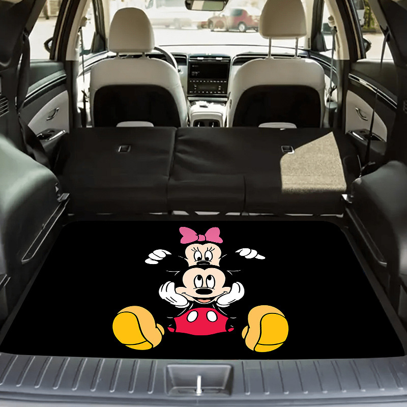 Anime Cute Hello Kitty Car Trunk Mat Four Seasons Universal Suede Non-slip Dirt-resistant Wear-resistant Car Mat