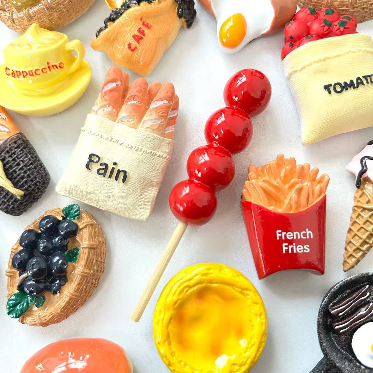 Simulation European high-end food resin DIY hair clip phone case three-dimensional decoration refrigerator accessories