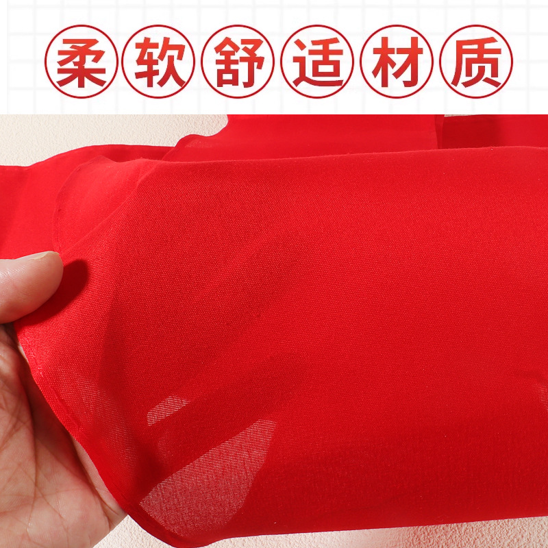 Red scarf wholesale 1.2 meters cotton large primary school children's universal 1m national standard red scarf small size hot sale