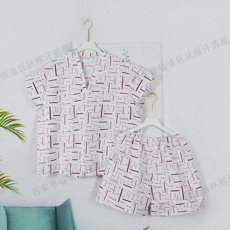 Disposable Bath Clothing Manufacturer Men's and Women's Massage Clothing Beauty Salon Pajamas Plus Fat Plus Size Sauna Clothing Steaming Clothing