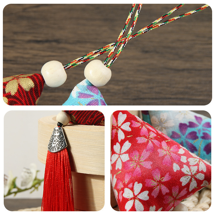 Dragon Boat Festival Wormwood zongzi sachet sachet mosquito repellent mini triangle zongzi small sachet activities gift pendant wholesale
