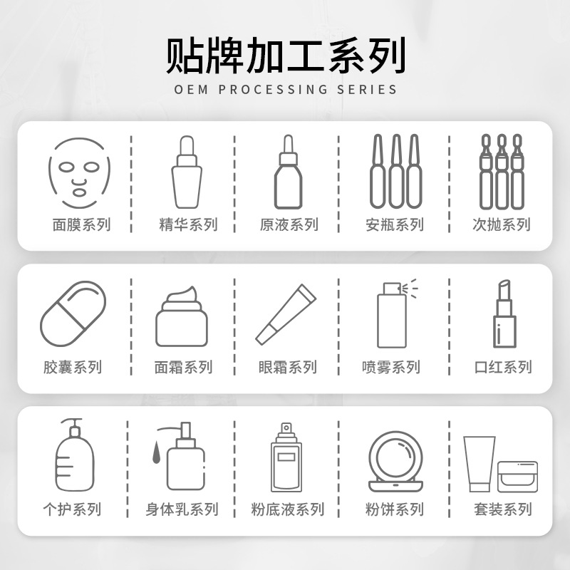 Foreign Trade Collagen Jelly Cream Oem Moisturizing and Moisturizing Skin Niacinamide Cream Full English Custom Processing