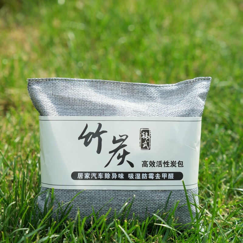 Factory direct activated carbon bag car household dehumidification deodorization carbon bag Korean linen in addition to formaldehyde bamboo charcoal bag 500g