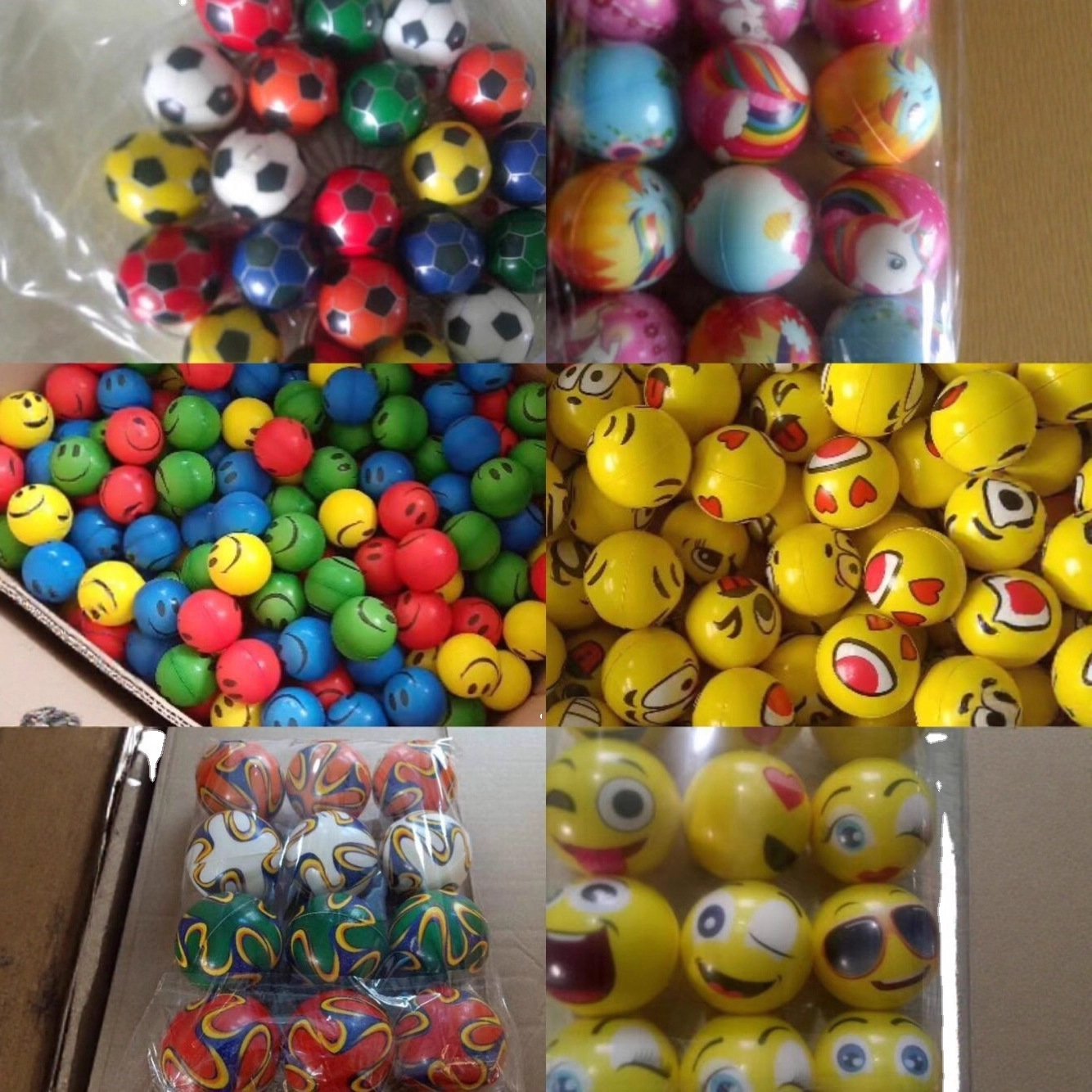 Manufacturer Sells 63mm Various Styles of Pu Balls, Sponges, Vent Pu Stress Balls, Cross-Border Kidsren's Toys, Selling Balls