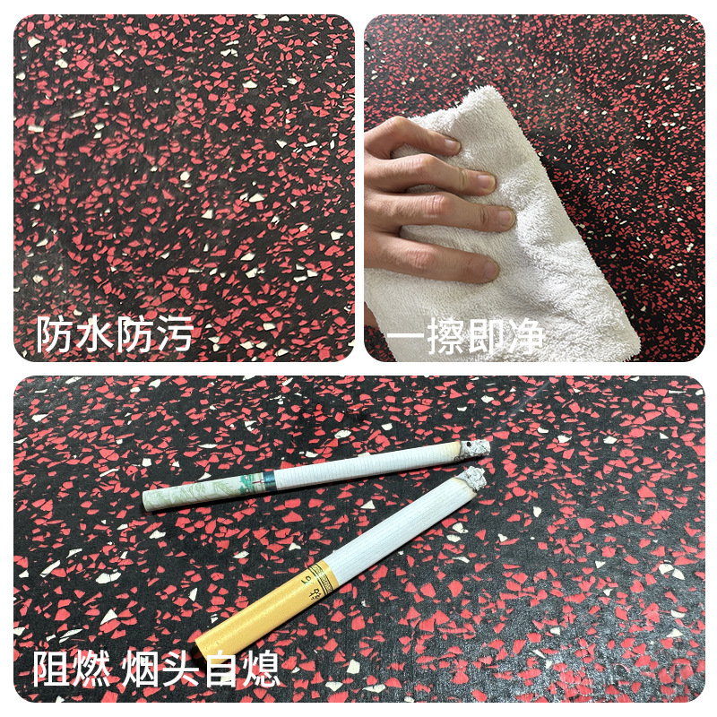 Gymnasium Rubber Mat Color Mat Shock Absorption Sound Insulation Cushioning Fireproof Power Zone Mat Indoor Assembled Mat