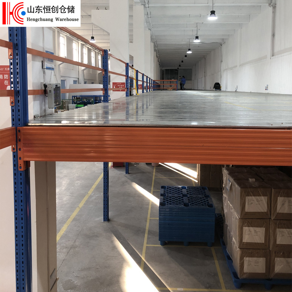 Loft Platform Large Warehouse with Two Floors, Removable Factory-Made Loft Shelves, E-Commerce Heavy-Duty Steel Structure Two Floors