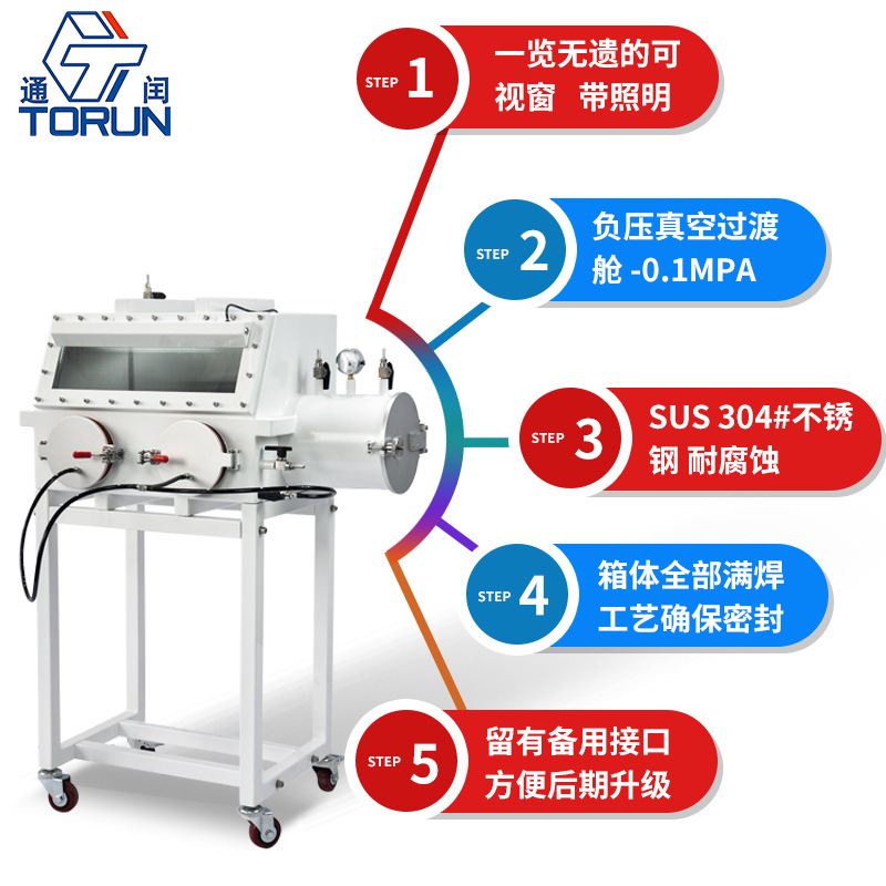 Vacuum Glove Box Laboratory Anaerobic Box Scientific Research Vacuum Nitrogen Sealed Box Stainless Steel Glove Box