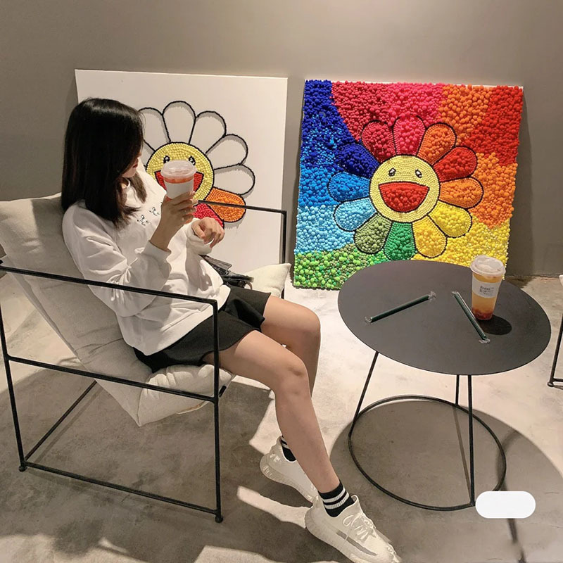 Ins Creative Single Sofa Table and Chair Combination Scandinavian Leisure Balcony Studio Cafe Popular Sofa Chair