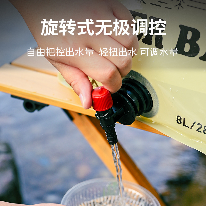 Outdoor Satchel Foldableing Water Bag with Faucet Travel Camping Style Picnic Satchel Thickeneded Large Capacity Water Storage Bag Customization