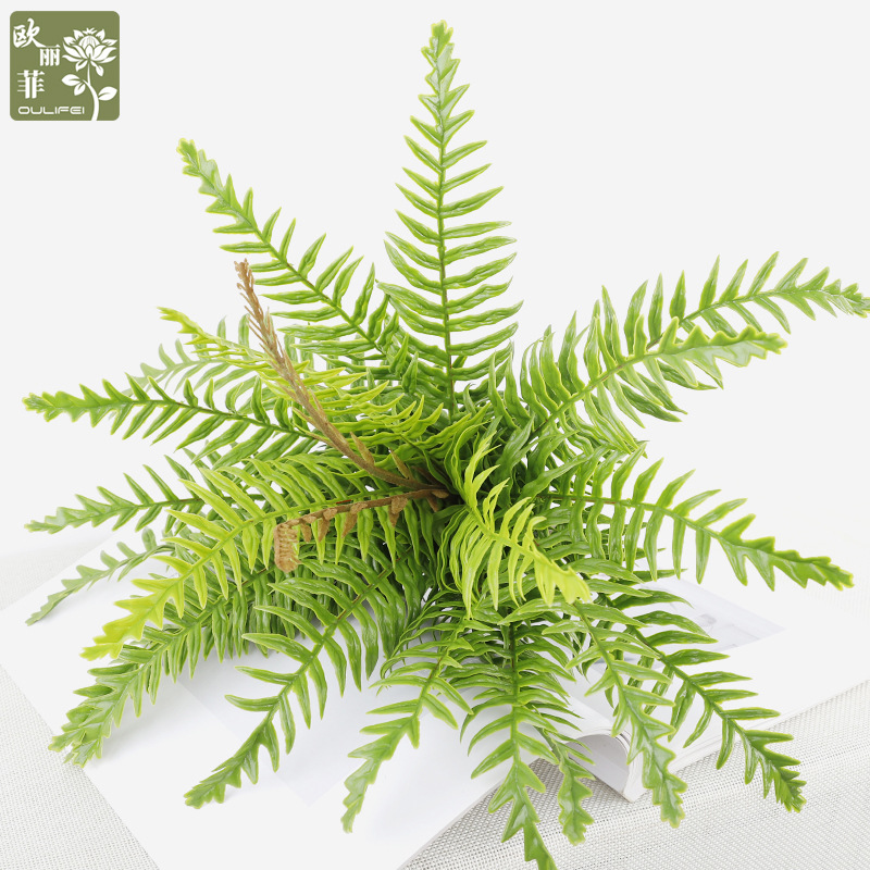 Artificial Fern Green Plant Potted Plant for Living Room Home Wedding Celebration Decoration Ornament Artificial Persian Grass Fern Fern Grass