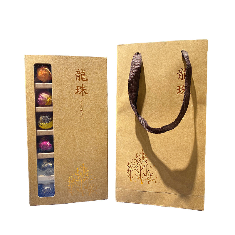 Wholesale Yunnan Pu'er Tea Dragon Ball Flower Tea Jasmine Lily Peony Yellow Chrysanthemum Rose White Chrysanthemum Six Flavor Dragon Ball Flower Tea