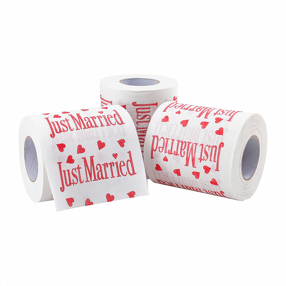 Creative printing sanitary roll paper kiss mouth toilet paper Tang color toilet roll funny head toilet paper