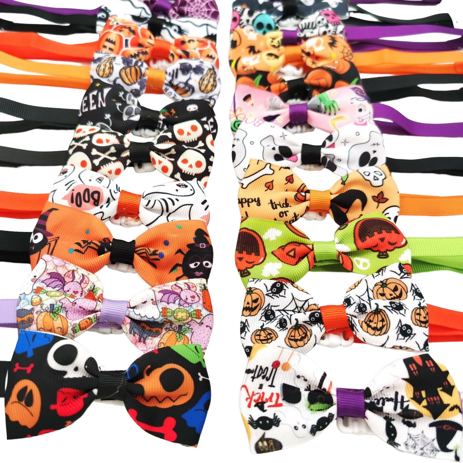 New wholesale Halloween pet bow tie pet headdress dog bow tie cat bow tie headdress costume headdress flower