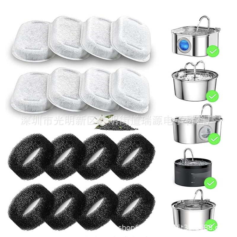 Own Factory, Popular Export Pet Water Dispenser Filter Element, Activated Carbon Filter Cotton, Cat and Dog Water Feeder Filter