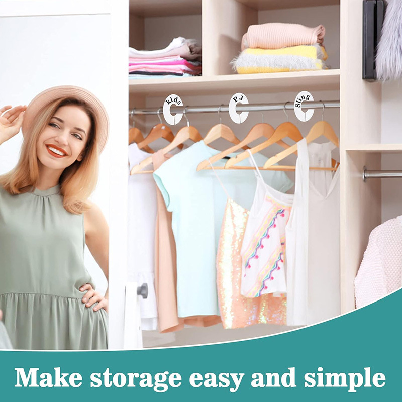 Cross-Border Round Clothing Size Separator Classification with Baby Wardrobe Double-Sided Printing Outer Diameter 9cm Inner 4cm