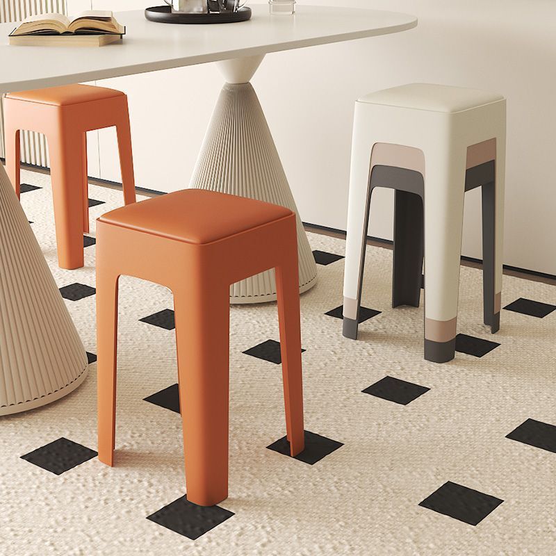 Exquisite Household Items, Sturdy and Durable Plastic Stools, Soft-Packed Stools, Simple Benches, Storage Dining Table Stools, Makeup Stools