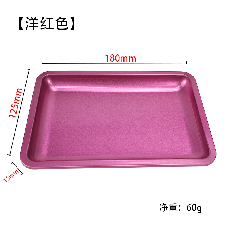 Cross-Border Hot-Selling Square Tinplate Jewelry Tray Manicure Tool Storage Tray Cosmetics Tray Metal Tray Cigarette Tray