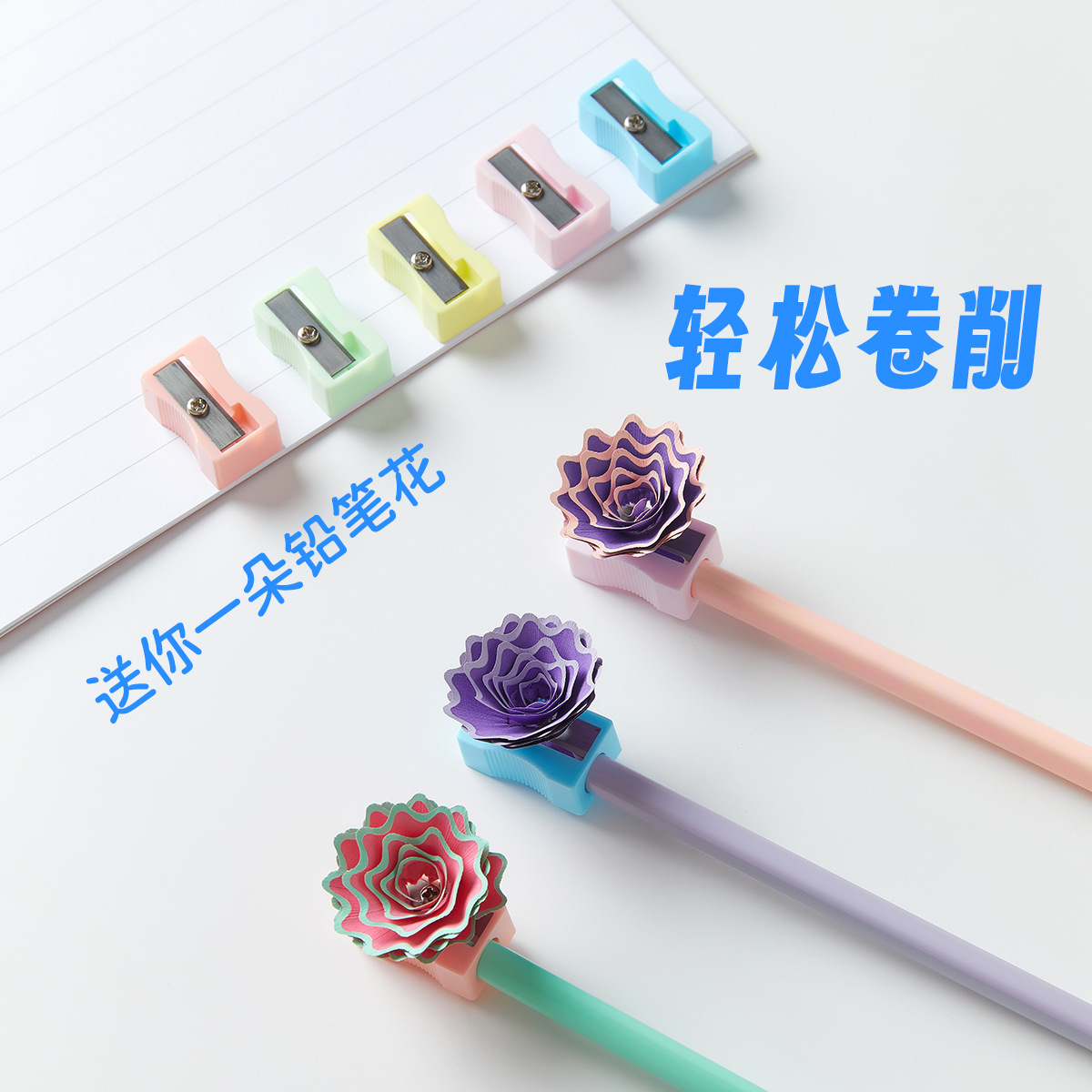 Mini Pencil Sharpener with Thick Holes, Large Triangular Pencil Sharpener, Cross-Border Macaron Color Single Hole, Cost-Effective Pencil Sharpener and Pencil Sharpener
