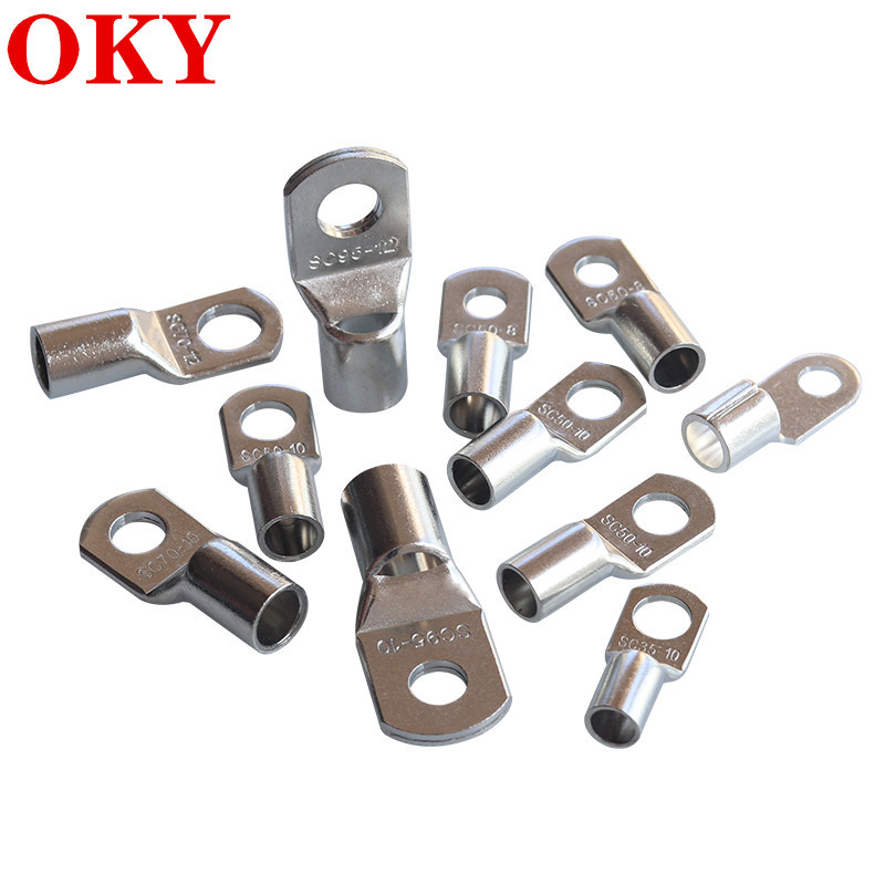 Ouke SC16-8 peep copper terminal SC10-6 copper wire ear SC25-8 new energy wiring copper nose