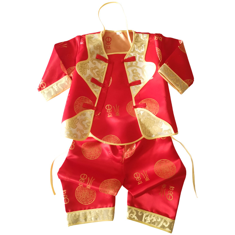 Baby One Year Old Tang Suit for Boys and Girls Hanfu Summer Baby Hundred Days Grab Week Suit Chinese Style One Year Old Birthday Dress