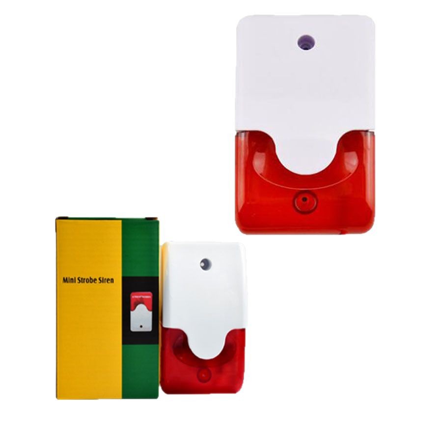 12V Wired Sound Size Adjustable Sound and Light Alarm 103 Speaker Police Volume Adjustable Sound and Light Alarm