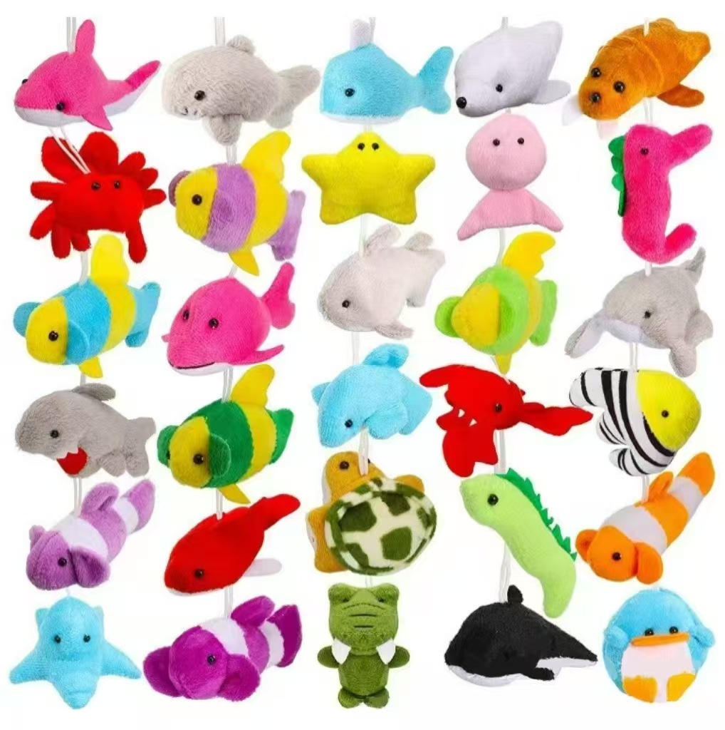 Amazon Explosions Plush Pendant Marine Children's Toy Keychain Bag Pendant Fish Turtle Lobster Seahorse